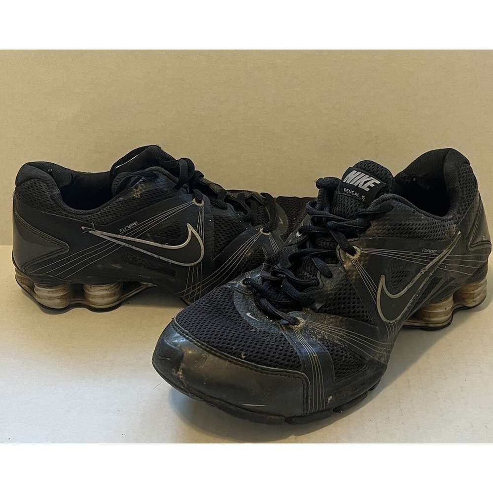 Nike Reveal 5 Black Women's Shox 467270-002 Flywire‎ Athletic 2011 Shoes Size 10